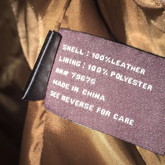 Anne Klein Brown Leather Coat - Picture 5 of 7